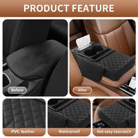 LuxeGrip Premium Leather Armrest Cover