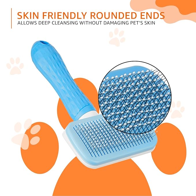 Pet grooming tool with ergonomic non-slip handle
