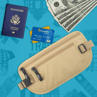 Anti-theft RFID passport wallet and waist pouch