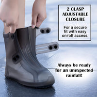 Foldable waterproof shoe covers non-slip sole