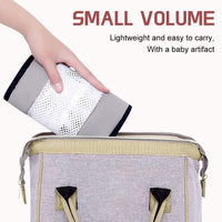 Adjustable buckle detail on the baby sling carrier