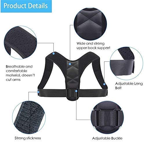 Adjustable posture corrector belt worn under a shirt for desk work